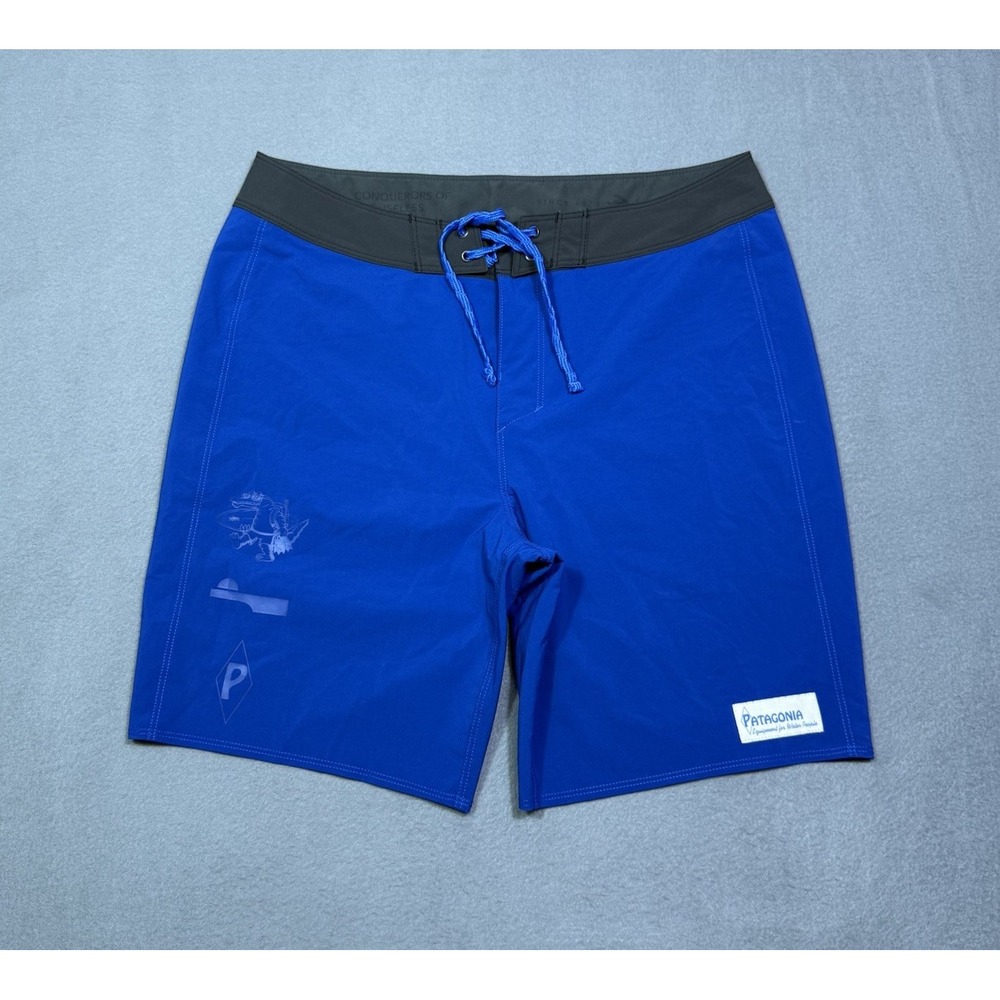 Patagonia Hydro Series Boardshorts Mens 30 Blue Stretch Surf Swim Trunks Beach